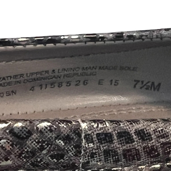 NIB TORY BURCH York Metallic Roccia Powder Suede Ballet Flat Silve… - Picture 5 of 9